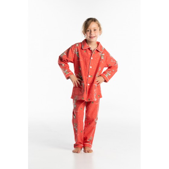 Lange flanellen pyjama voor kinderen DE KERST
