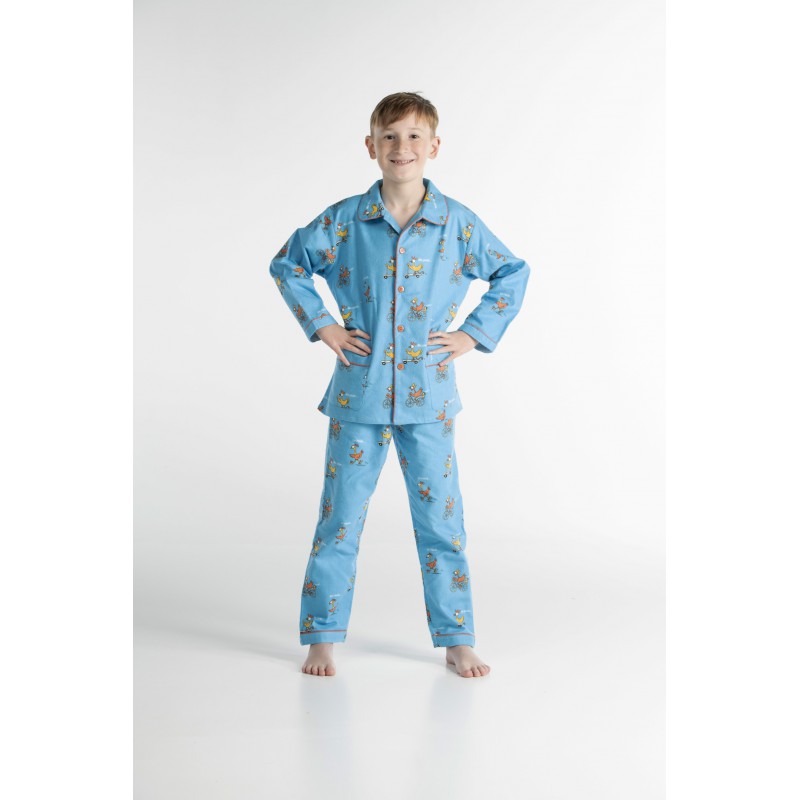 Pyjama d'hiver long pour enfant en flanelle BALEINE