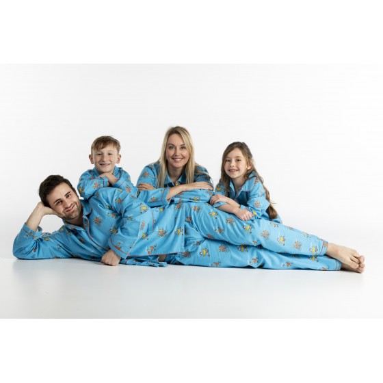WINTERPYJAMA in flannel voor kinderen POULE