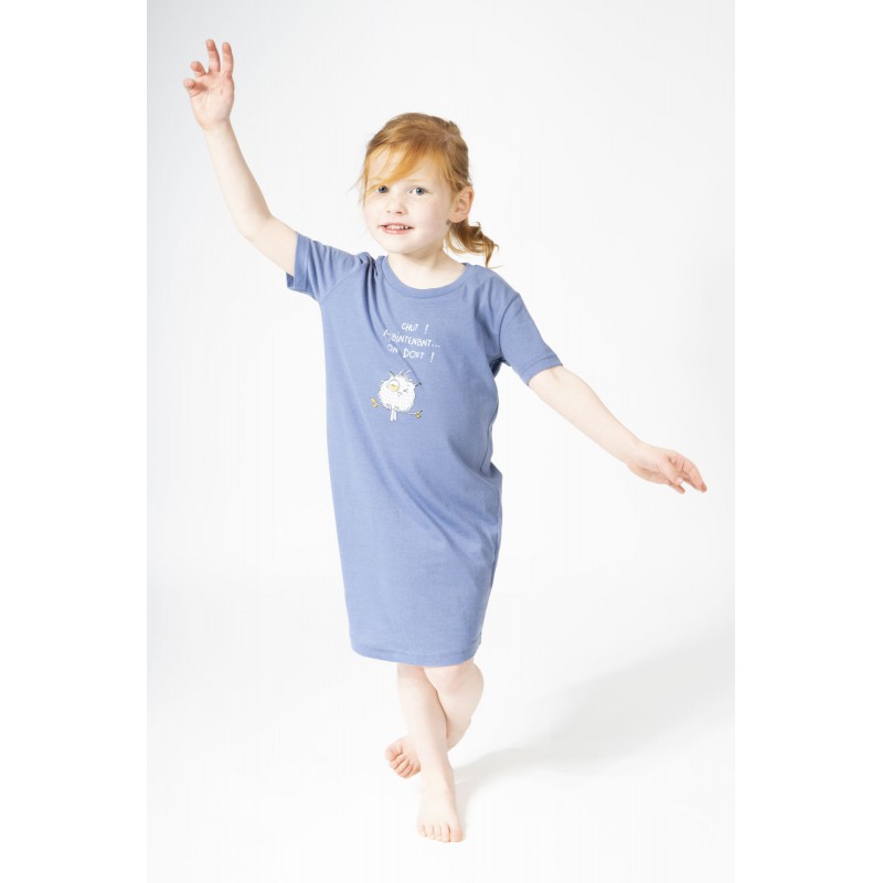Maxi t shirt pour fille pour l t Hibou Chut en jersey