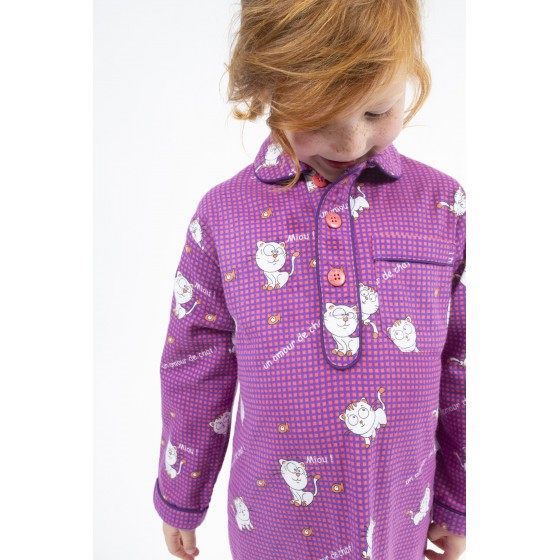 Chemise de nuit hiver fille UN AMOUR DE CHAT