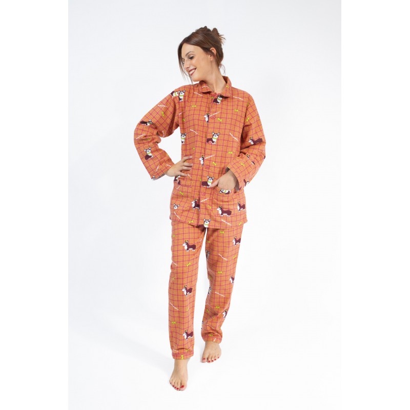 Pyjama femme en flanelle pour l'hiver COURGES