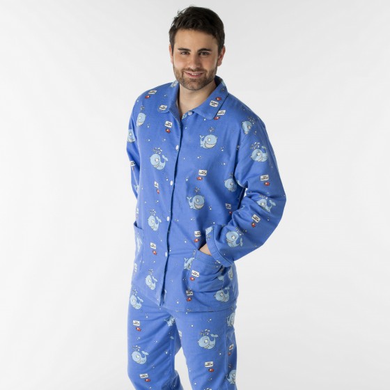 PYJAMA Hiver flanelle homme BALEINE