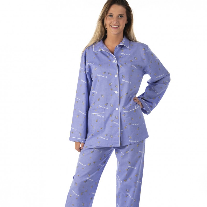 Lange katoenen pyjama voor dames VUURVLIEGJES