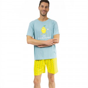 PYJAMA homme court CITRON COOL