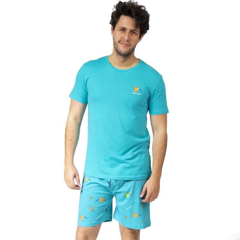 Pyjashort voor mannen COLIBRI BLEU