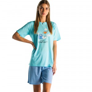 Korte pyjama voor vrouwen CHAT VA