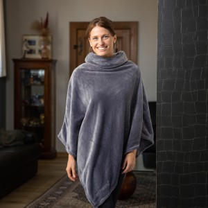 Poncho  ANTHRACITE pour dames et filles