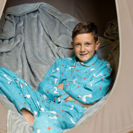 Winter pyjama voor kinderen  HERMINE (Hermelijn)