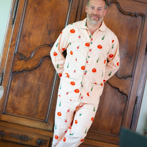 Winter pyjama voor heren  COURGES (Pompoenen)