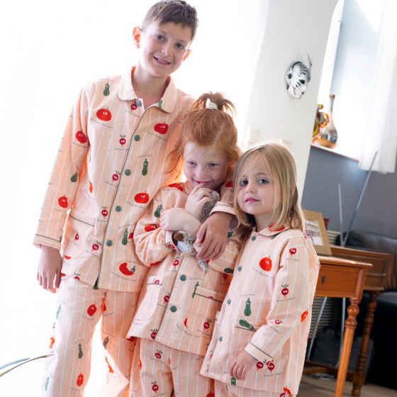 Winter pyjama voor kinderen  COURGES (Pompoenen)