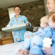 Winter pyjama voor kinderen  L'Adorable homme de neige