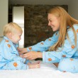 Winter pyjama voor kinderen  L'Adorable homme de neige