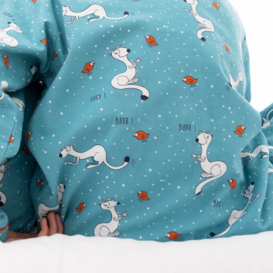 Winter pyjama voor DAMES  HERMINE (Hermelijn)