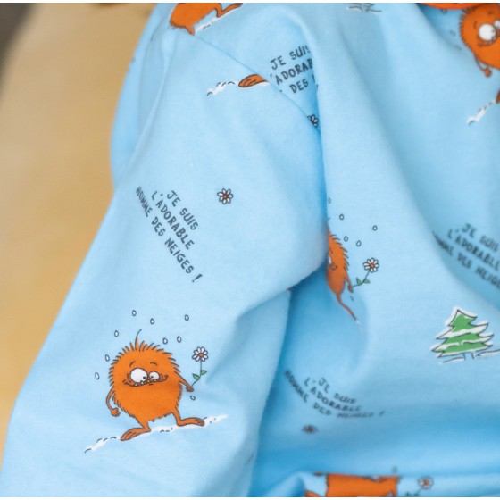 Winter pyjama voor kinderen  L'Adorable homme de neige