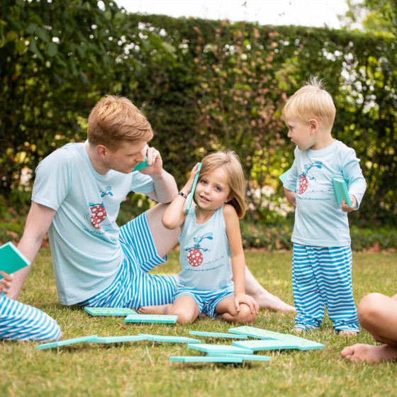 Pyjashort voor heren met SPRINGEND KONIJN