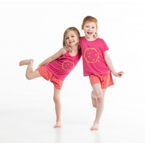 Pyjama shorty voor meisjes in jersey BEE YOU