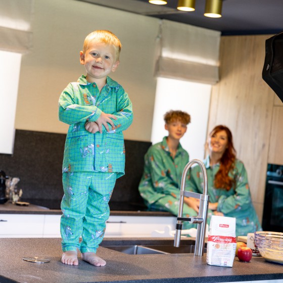 Flanellen pyjama voor kinderen Hongerige wolfjes