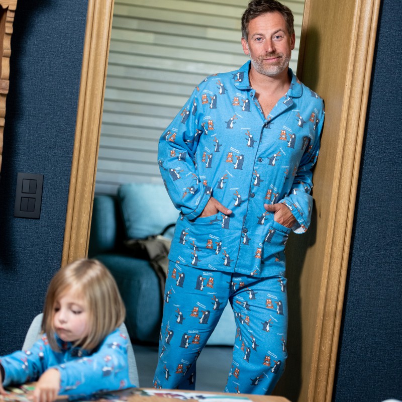 Flanellen pyjama voor heren Kat en Vis