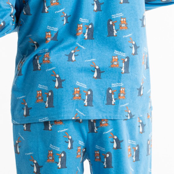 Flanellen pyjama voor heren Kat en Vis