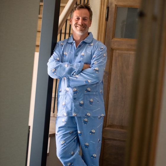 Flanellen pyjama voor heren Beertjes