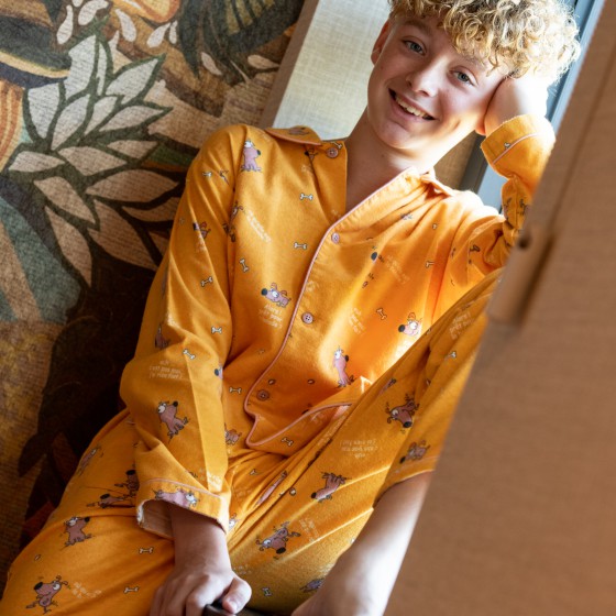 Flanellen pyjama voor kinderen Hond Mango