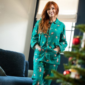 Flanellen pyjama voor vrouwen Kerst elfjes