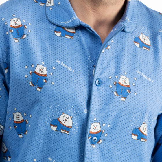 Pyjama flanelle homme OURS Je Fonds