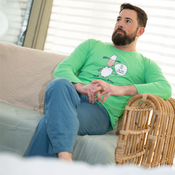PYJAMA homme long vert MOUTON