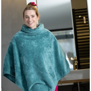 Poncho  VERT BOUTEILLE  pour dames