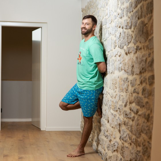 PYJAMA homme jersey Plumes court