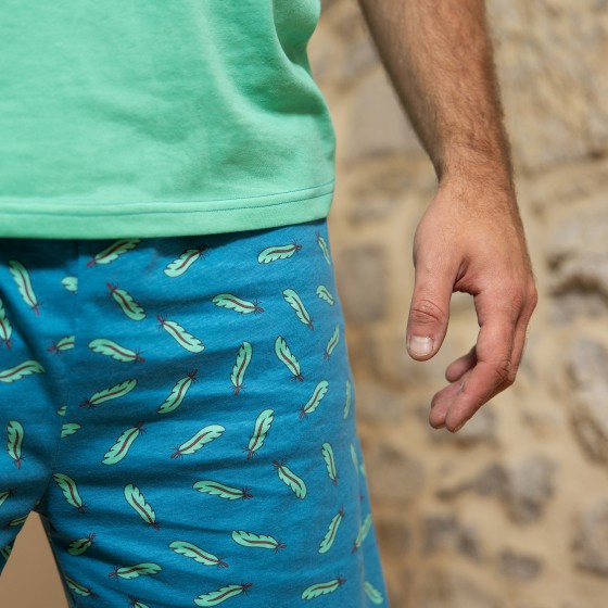 PYJAMA homme jersey Plumes court