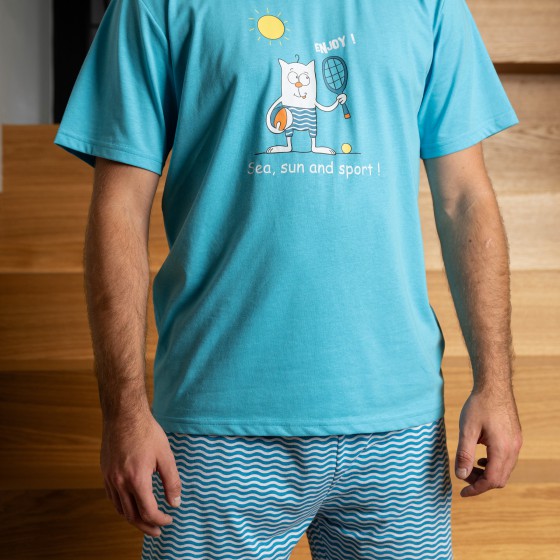 Zomerpyjamashort voor heren SEA-SUN-SPORT