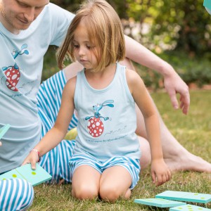 Pyjashort voor vrouwen met SPRINGEND KONIJN