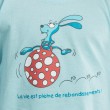 Pyjashort voor vrouwen met SPRINGEND KONIJN