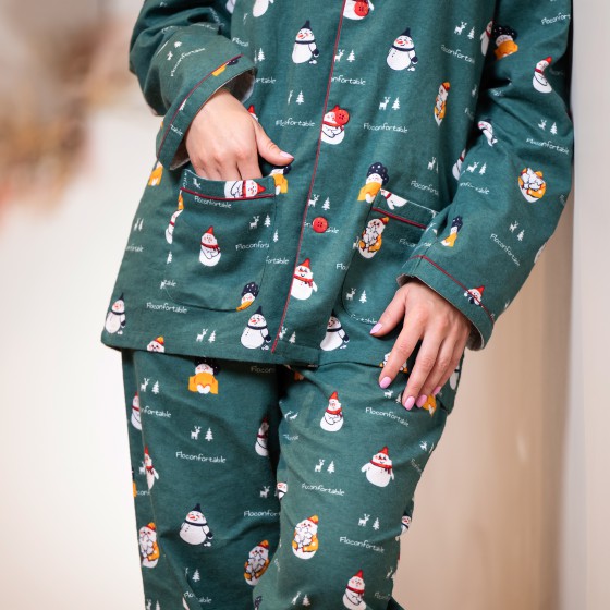 Flanellen pyjama voor dames FLOCONFORTABLE
