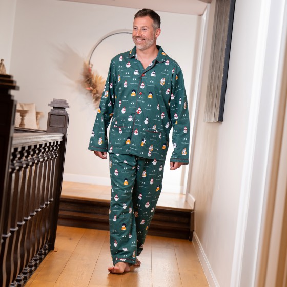 Flanellen pyjama voor heren FLOCONFORTABLE