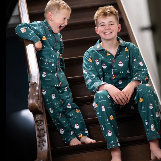 Flanellen pyjama voor kinderen FLOCONFORTABLE
