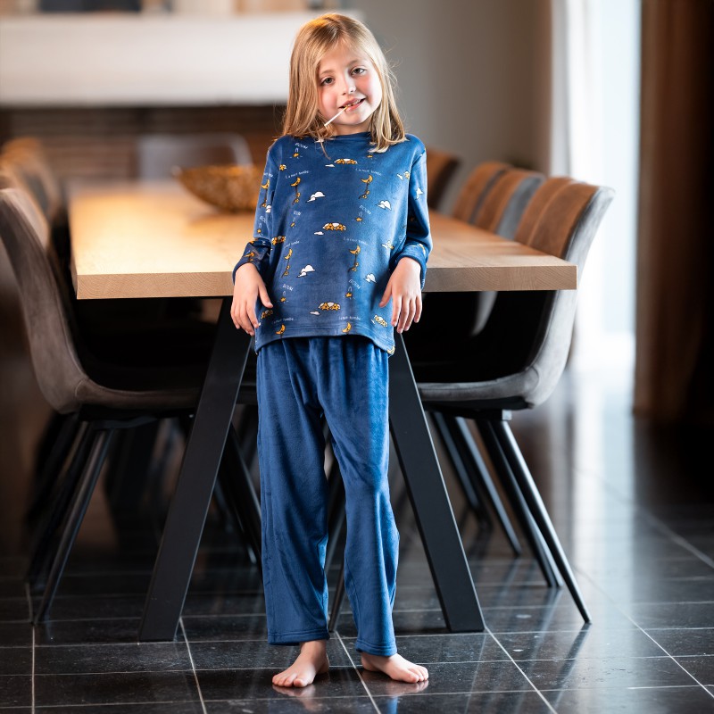 Winterpyjama in fleece voor kinderen LA NUIT TOMBE