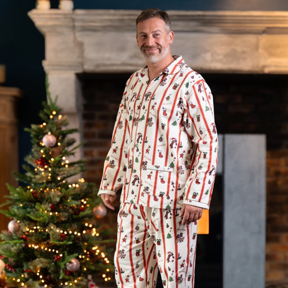 Pyjama flanelle homme Merry Xmas