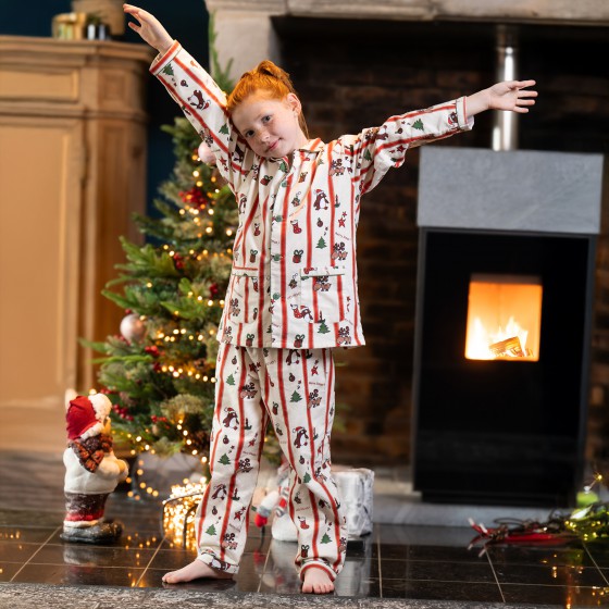 Pyjama flanelle enfant Merry Xmas