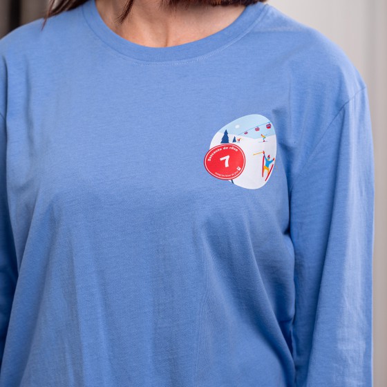 Jersey/flanellen pyjama voor dames SKIERS 2