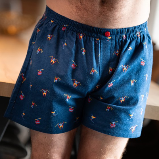 CALECON/BOXER flanelle homme SKIEURS