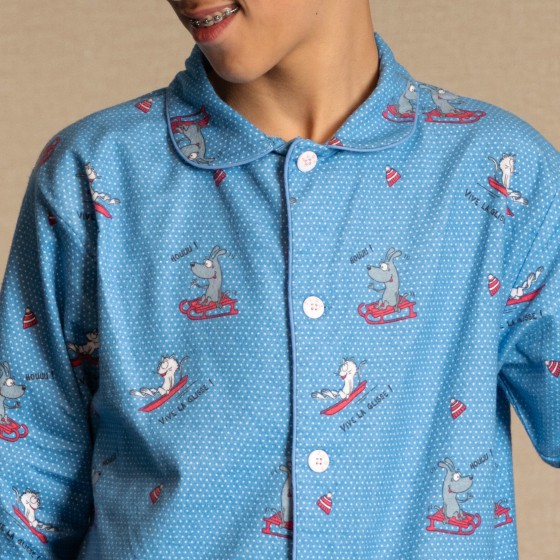 Flanellen kinderpyjama LA GLISSE Flanellen kinderpyjama LA GLISSE