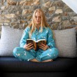 Winter pyjama voor DAMES  HERMINE (Hermelijn)