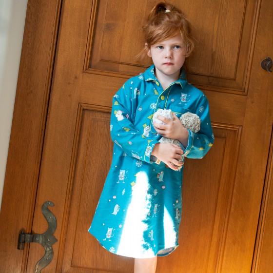 Chemise de nuit hiver fille CADEAU de Noël Chemise de nuit hiver fille CADEAU de Noël