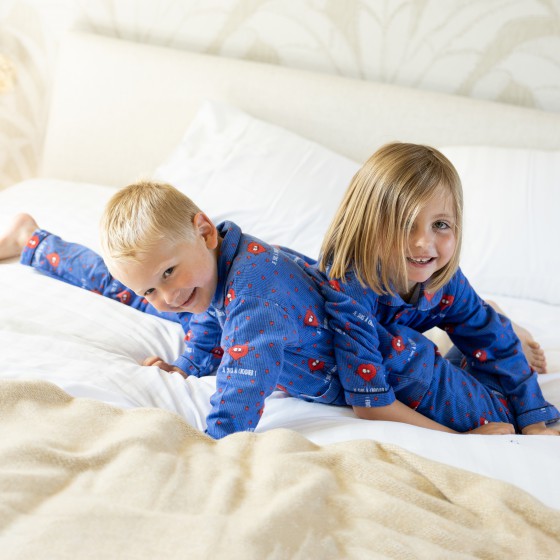 Flanellen pyjama voor kinderen Coeur Hartjes Flanellen pyjama voor kinderen Coeur Hartjes