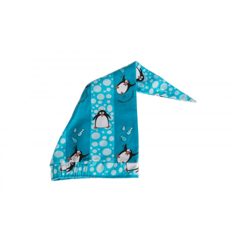 Bonnet de nuit 'Pingouin' bleu